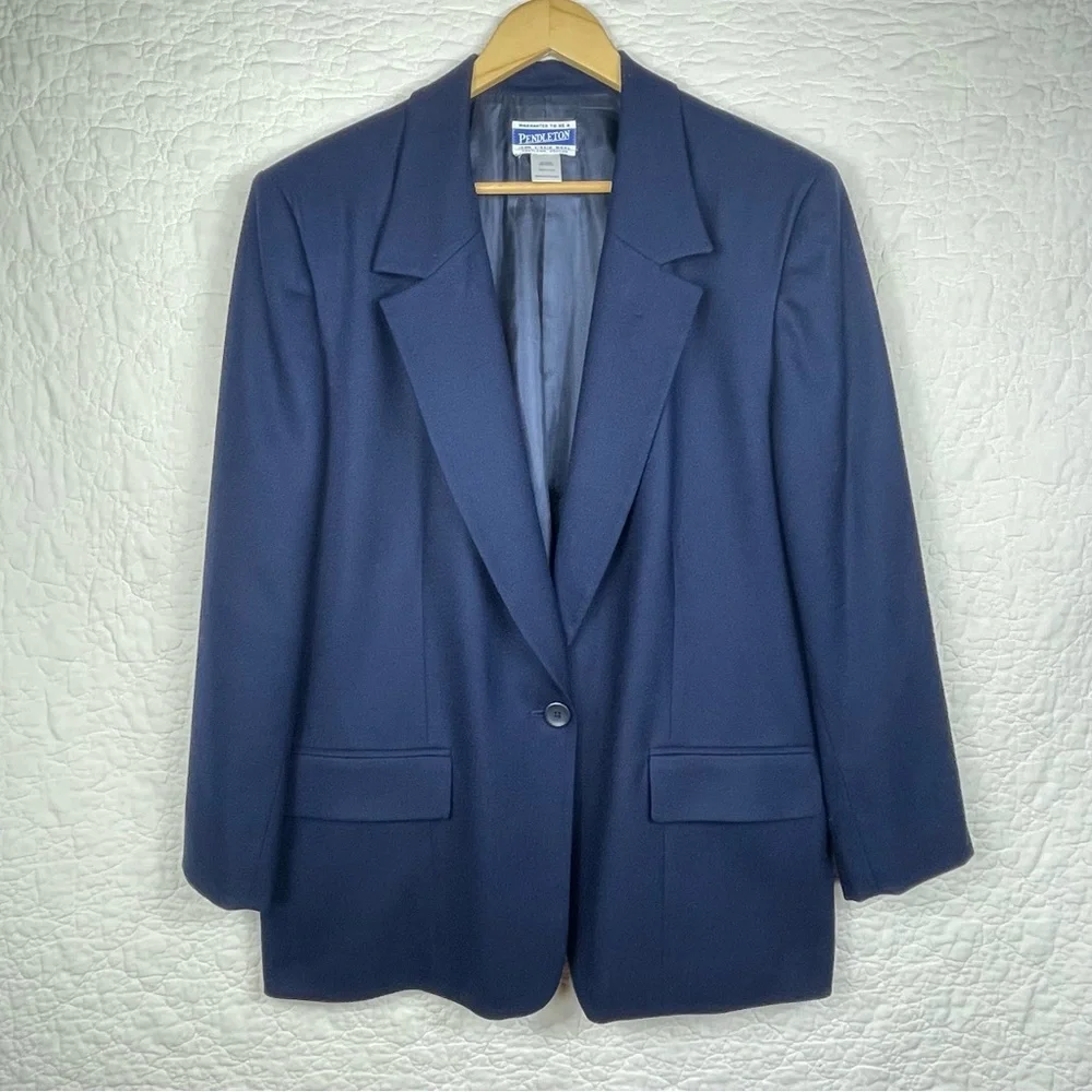 🔥Pendleton Wool 100% Blue Men’s Blazer Coat Jacket